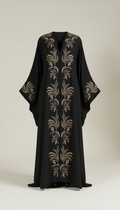Date Palm Black Embroidered Abaya